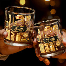 Load image into Gallery viewer, Personalized Whiskey Glass for Nurses Custom Name Gift
