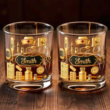 Load image into Gallery viewer, Personalized Whiskey Glass for Nurses Custom Name Gift
