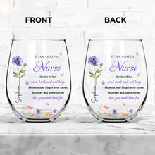 Load image into Gallery viewer, Personalized Stemless Wine Glass Custom Nurse Gift Idea
