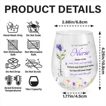 Load image into Gallery viewer, Personalized Stemless Wine Glass Custom Nurse Gift Idea
