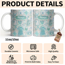 Load image into Gallery viewer, Personalized Nurse Coffee Mug with 3D Sea Glass Design Gift
