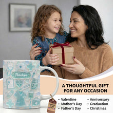 Load image into Gallery viewer, Personalized Nurse Coffee Mug with 3D Sea Glass Design Gift
