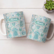 Load image into Gallery viewer, Personalized Nurse Coffee Mug with 3D Sea Glass Design Gift
