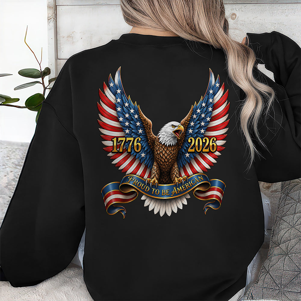 Personalized Patriotic Eagle T-Shirt Proud to Be American Gift