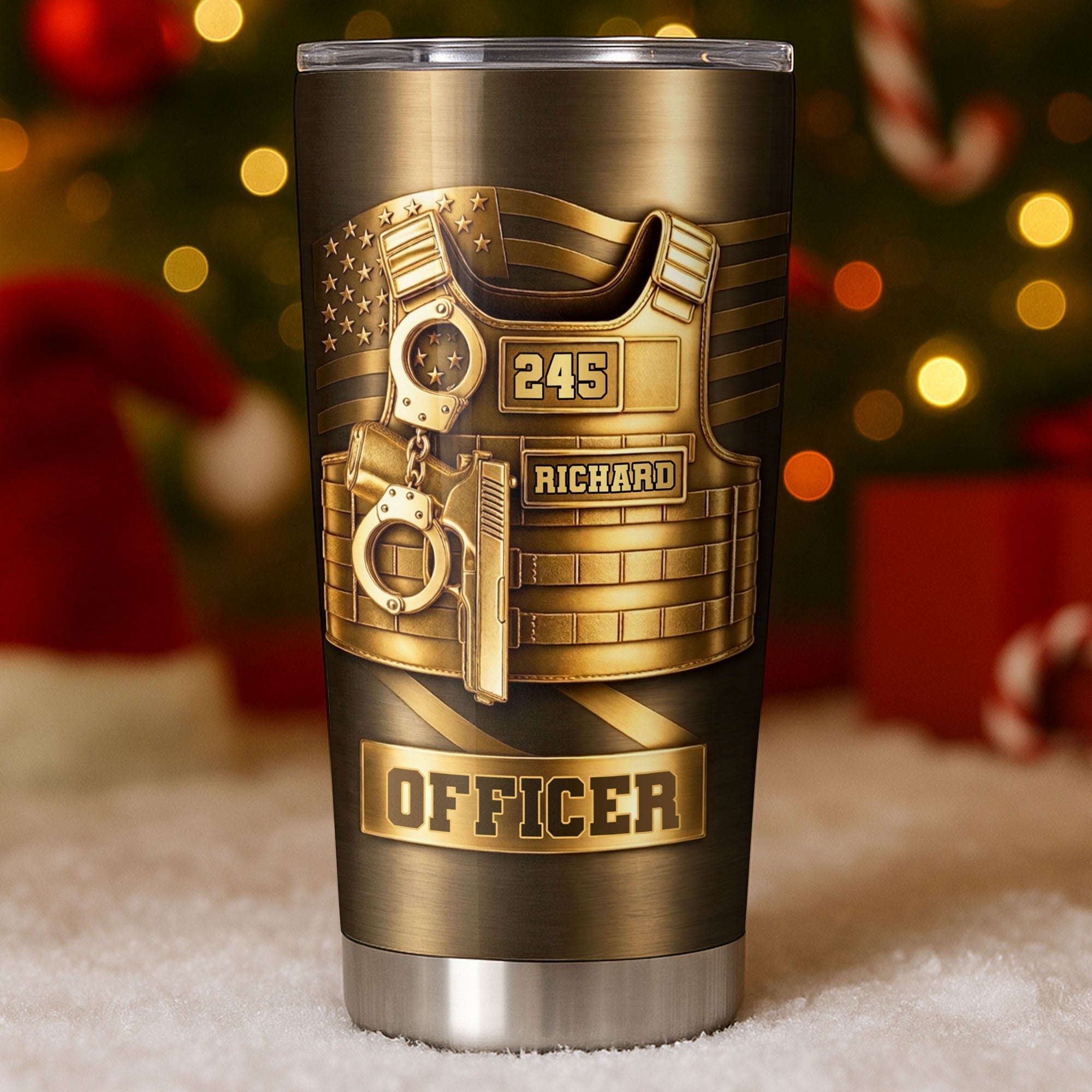 Personalized 20oz Stainless Steel Tumbler Custom Name Gift for Dad