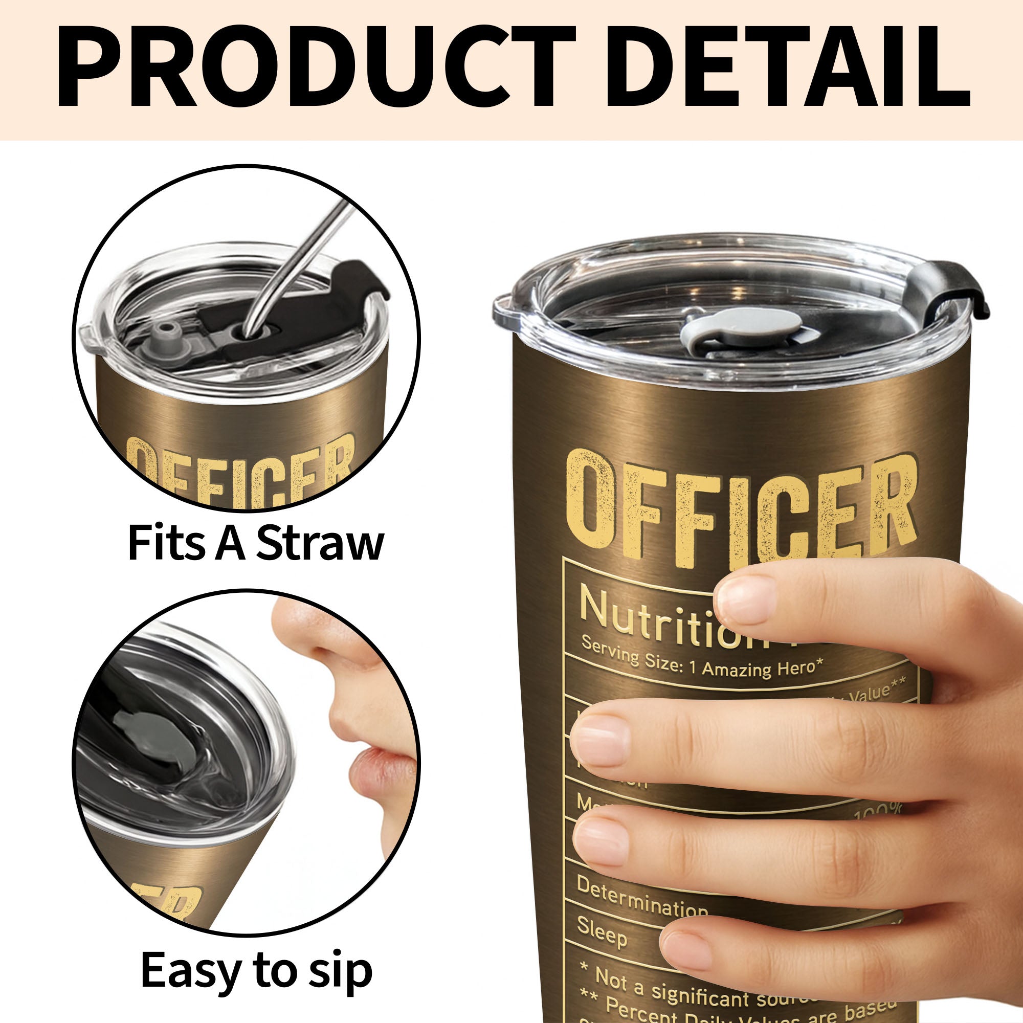 Personalized 20oz Stainless Steel Tumbler Custom Name Gift for Dad