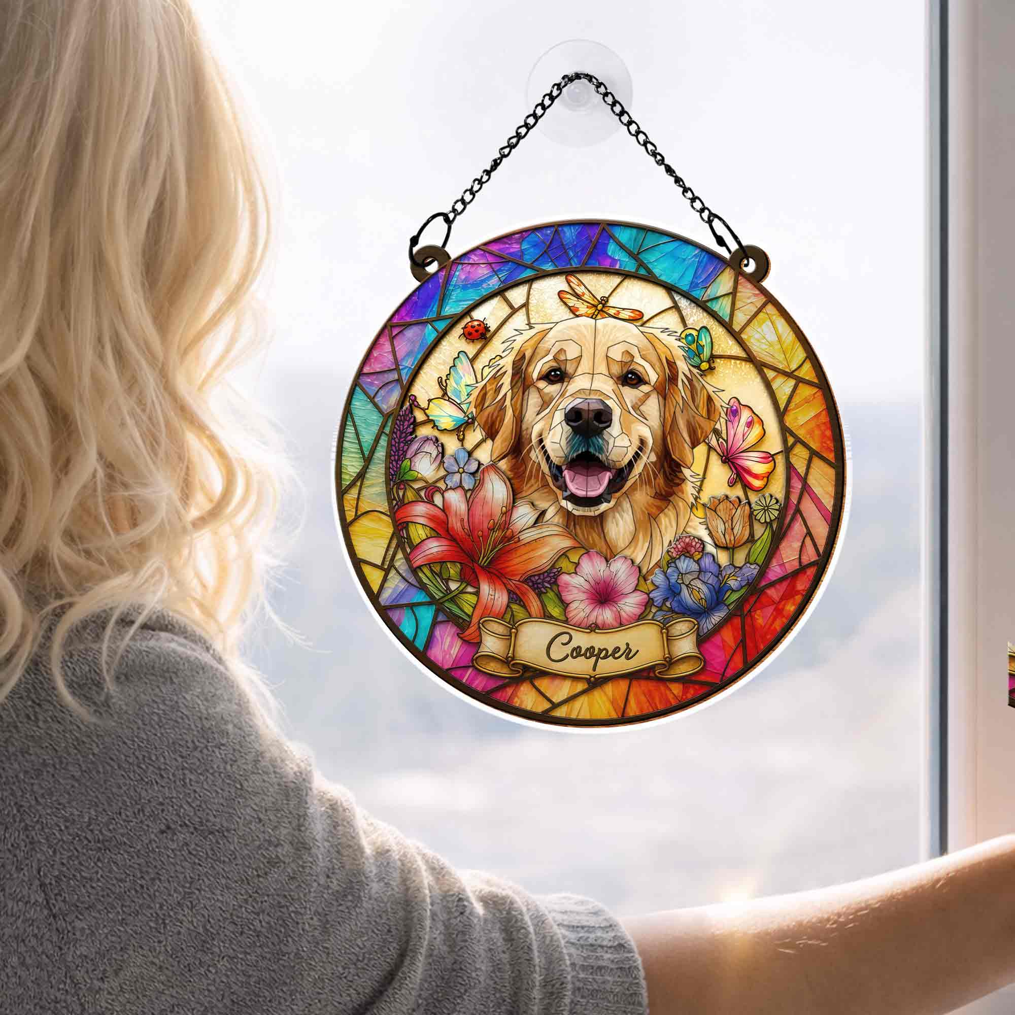 Personalized Custom Dog Suncatcher Gift for Pet Lovers