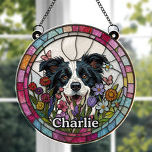 Load image into Gallery viewer, Personalized Dog Suncatcher Custom Name Gift for Pet Lovers
