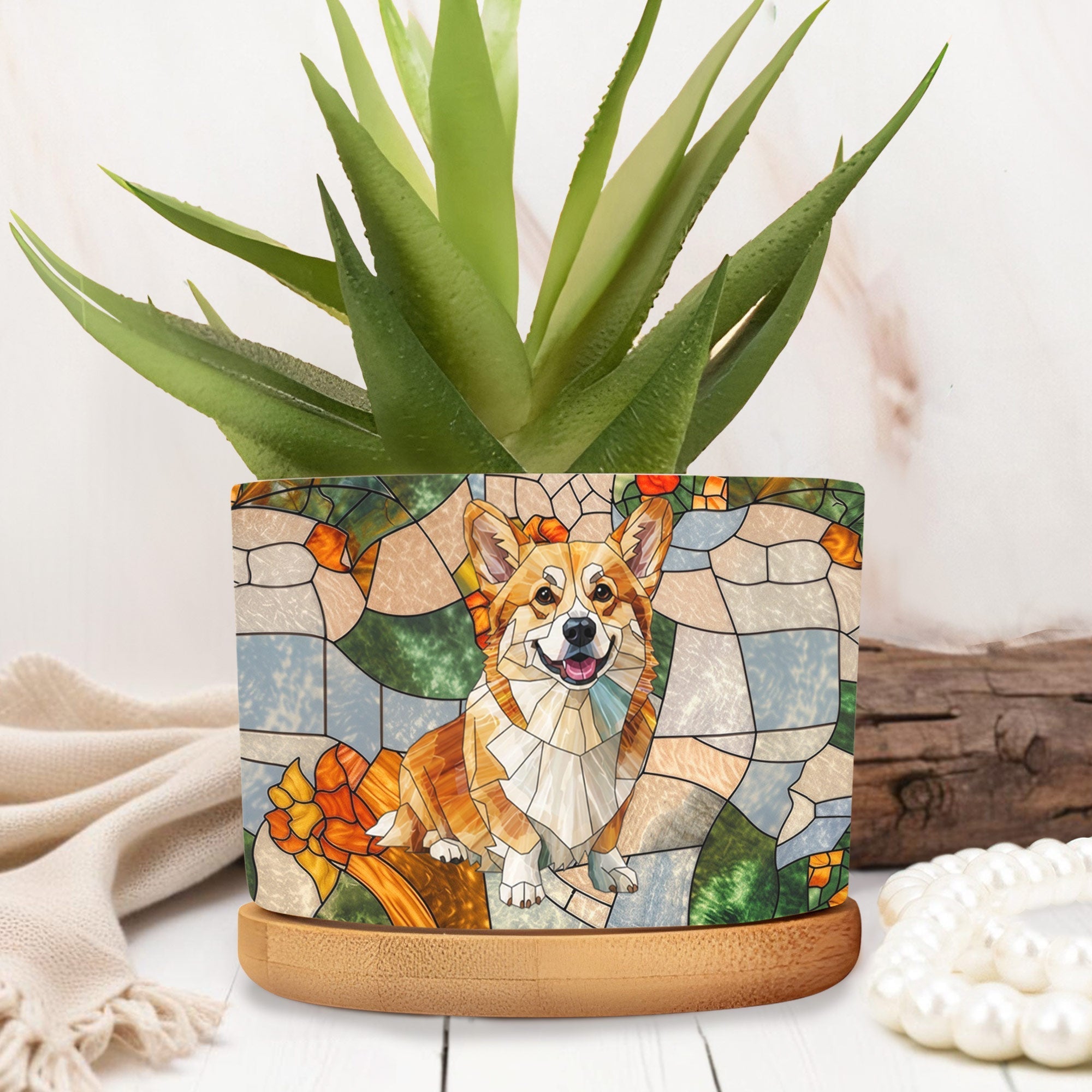 Personalized Corgi Plant Pot Custom Design Gift for Dog Lover