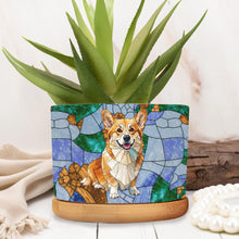 Load image into Gallery viewer, Personalized Corgi Plant Pot Custom Design Gift for Dog Lover
