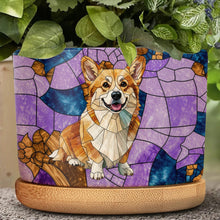 Load image into Gallery viewer, Personalized Corgi Plant Pot Custom Design Gift for Dog Lover
