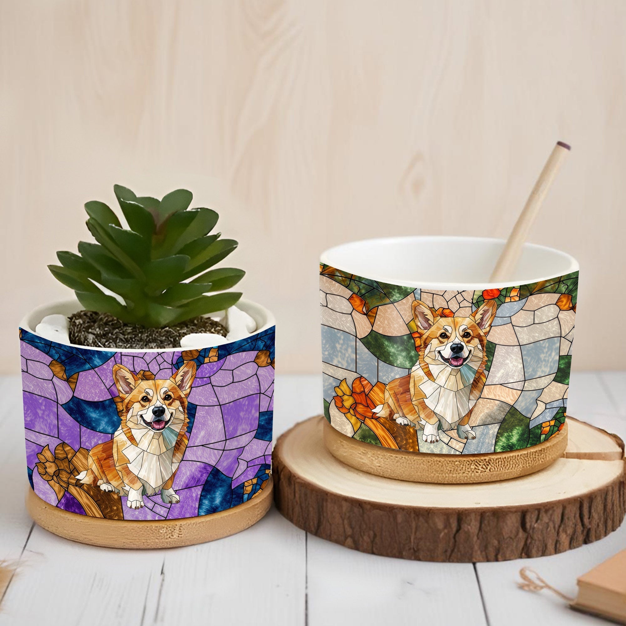 Personalized Corgi Plant Pot Custom Design Gift for Dog Lover