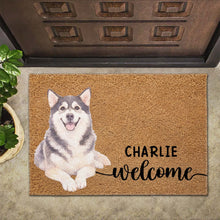 Load image into Gallery viewer, Personalized Custom Dog Portrait Doormat Gift for Pet Lovers
