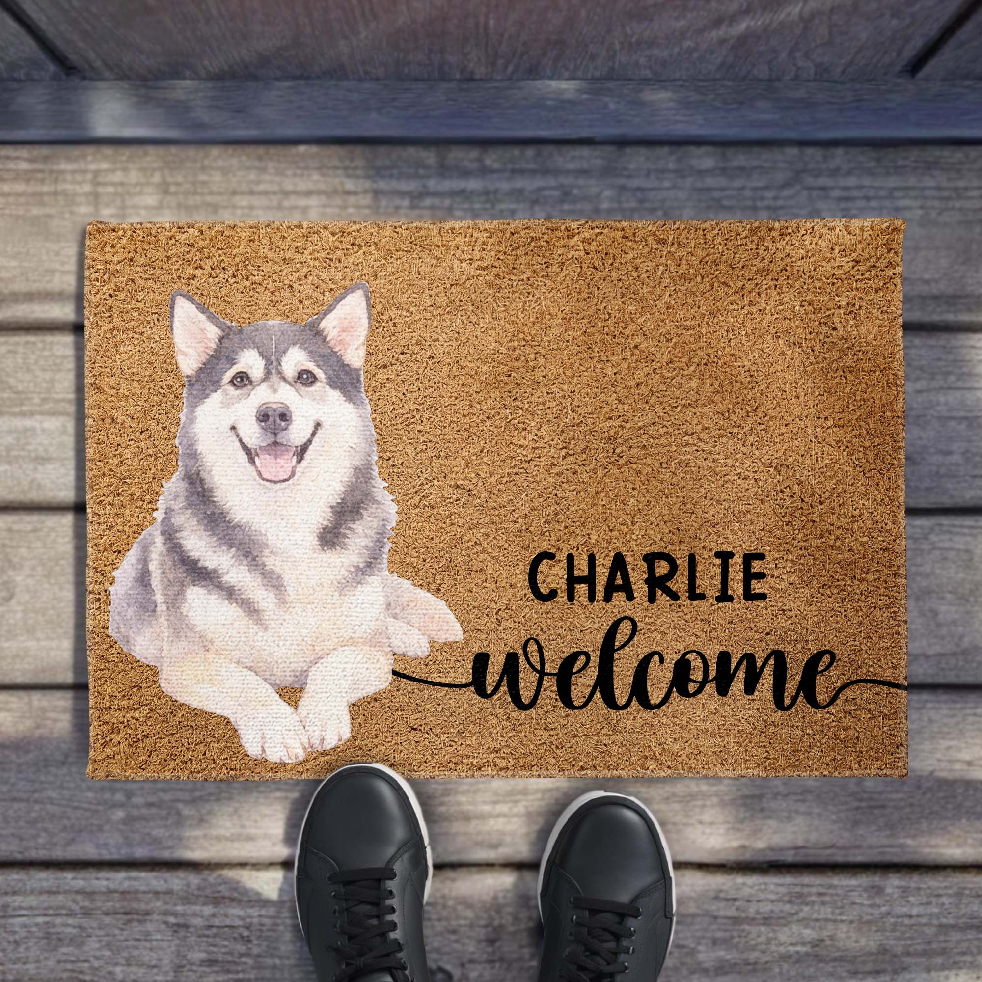 Personalized Custom Dog Portrait Doormat Gift for Pet Lovers