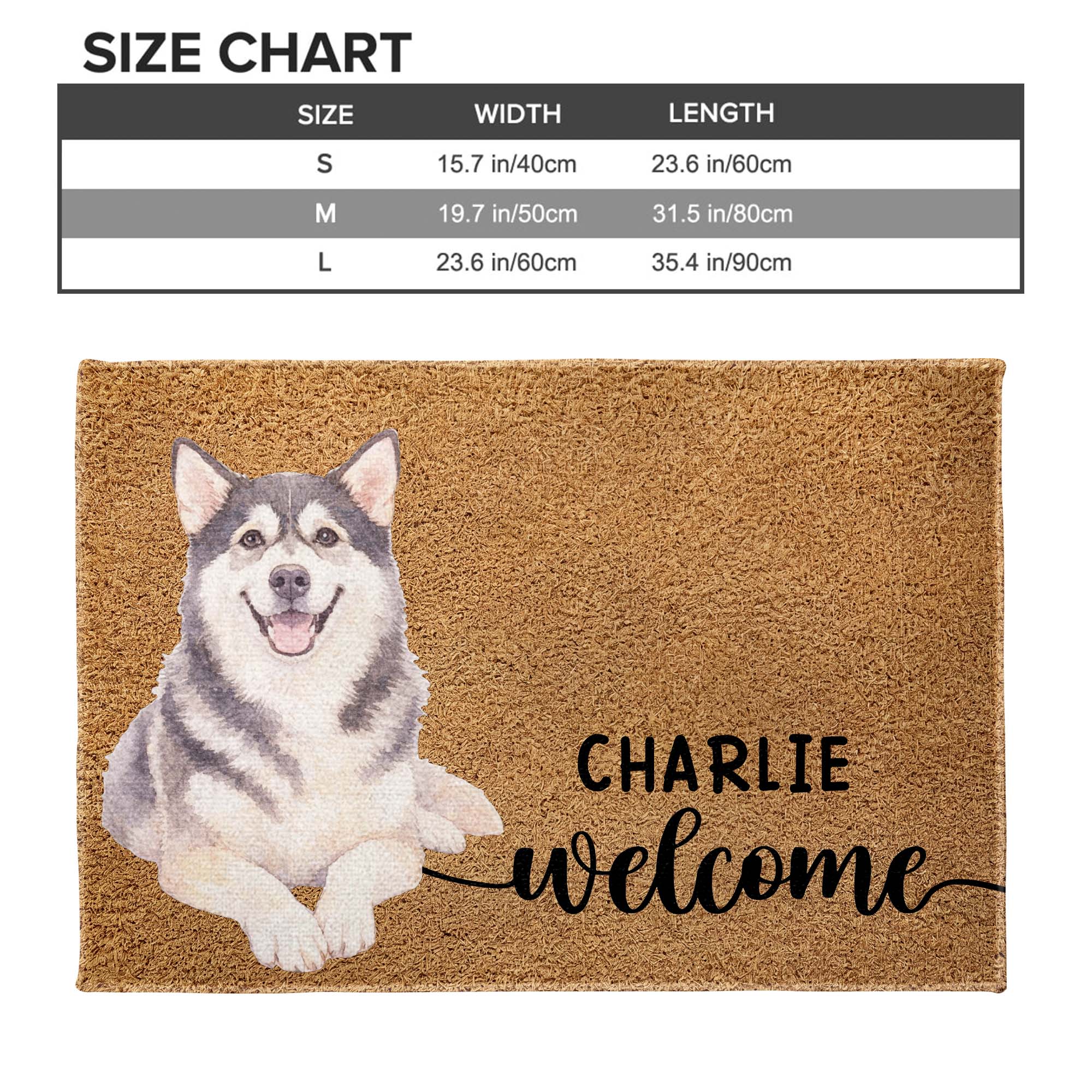 Personalized Custom Dog Portrait Doormat Gift for Pet Lovers