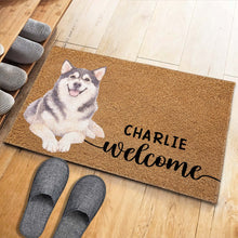 Load image into Gallery viewer, Personalized Custom Dog Portrait Doormat Gift for Pet Lovers
