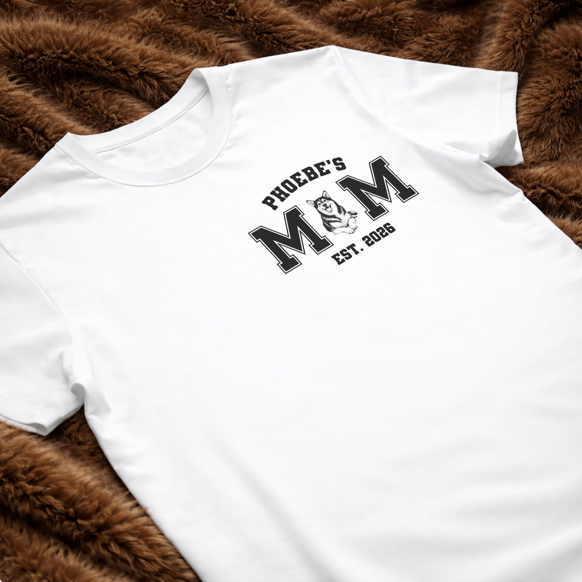 Personalized Dad Est Dog T-Shirt Custom Pet Illustration Gift