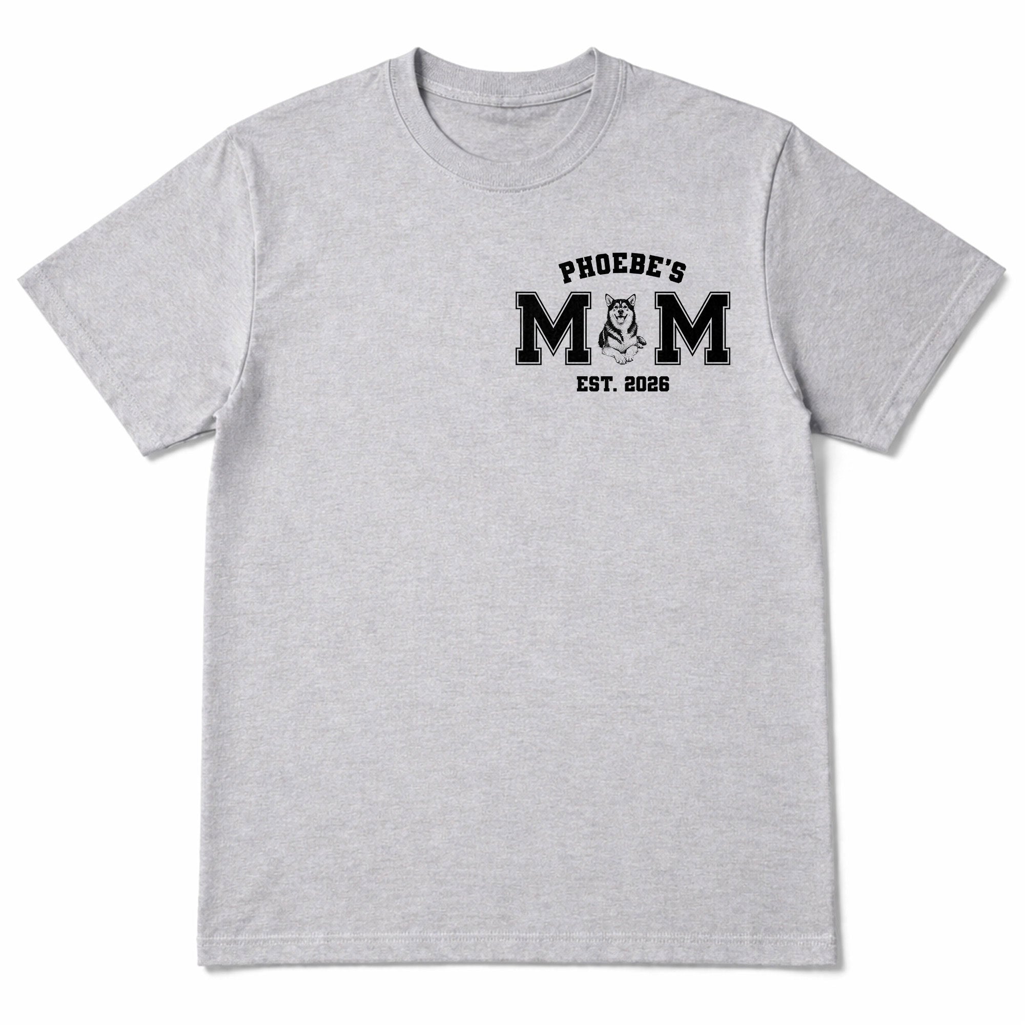 Personalized Dad Est Dog T-Shirt Custom Pet Illustration Gift