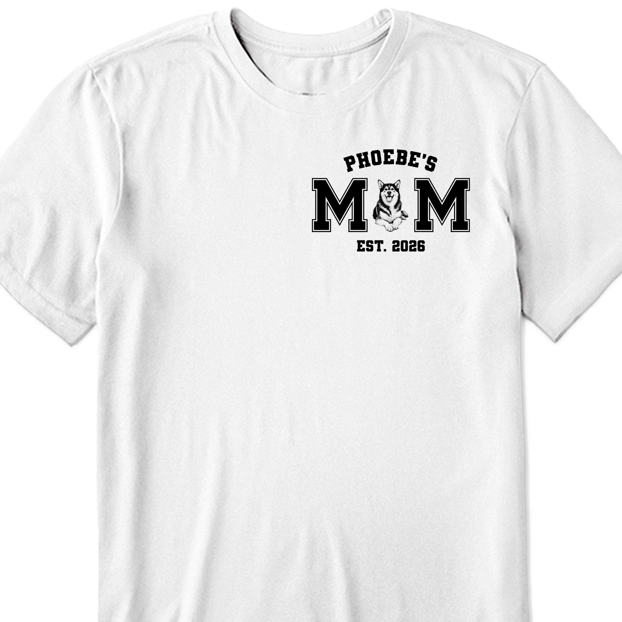 Personalized Dad Est Dog T-Shirt Custom Pet Illustration Gift