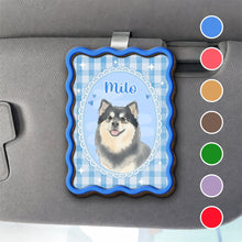 Load image into Gallery viewer, Personalized Car Visor Clip Custom Dog Photo Gift for Pet Lovers
