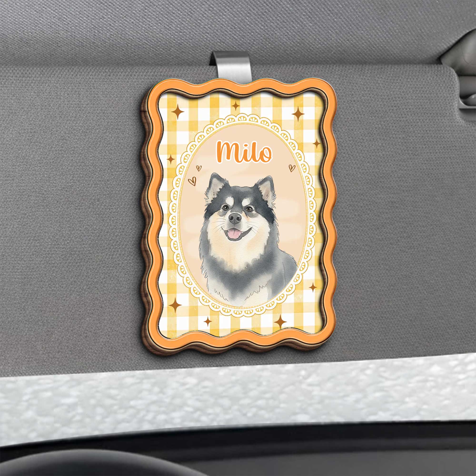 Personalized Car Visor Clip Custom Dog Photo Gift for Pet Lovers