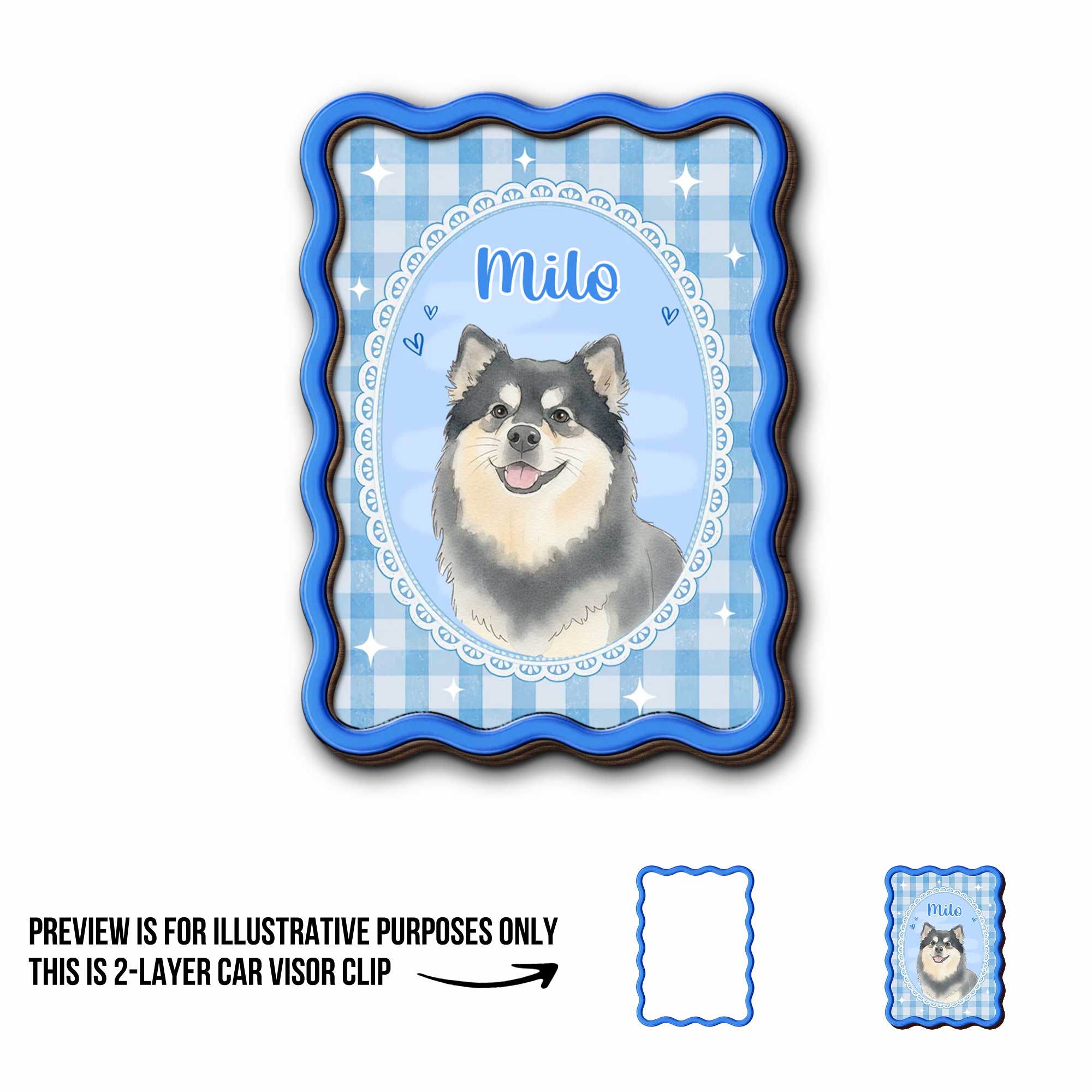 Personalized Car Visor Clip Custom Dog Photo Gift for Pet Lovers