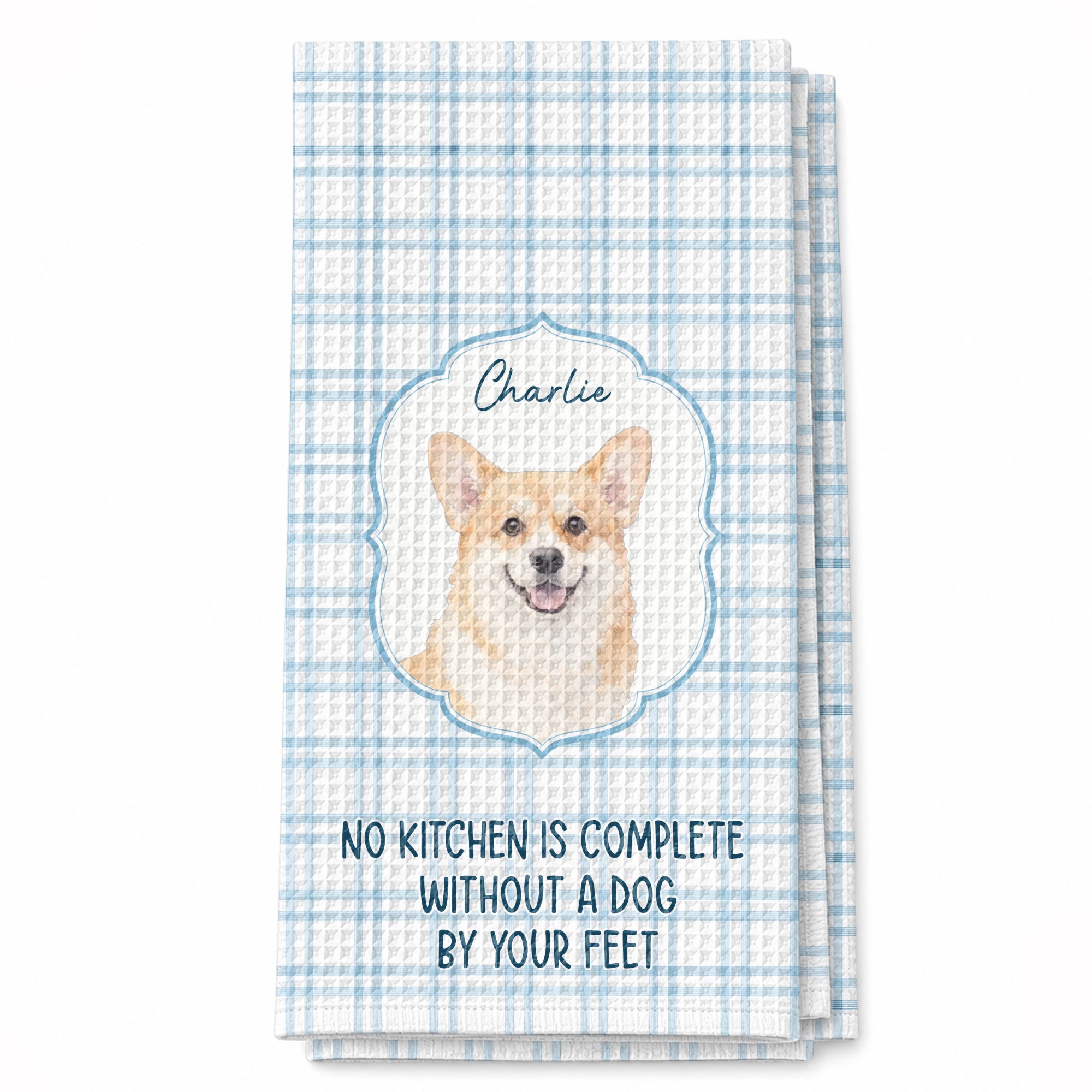 Personalized Cat Photo Kitchen Towel Custom Decor Gift for Cat Lovers