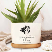 Load image into Gallery viewer, Personalized Memorial Dog Ceramic Plant Pot Custom Gift
