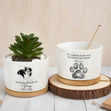 Load image into Gallery viewer, Personalized Memorial Dog Ceramic Plant Pot Custom Gift
