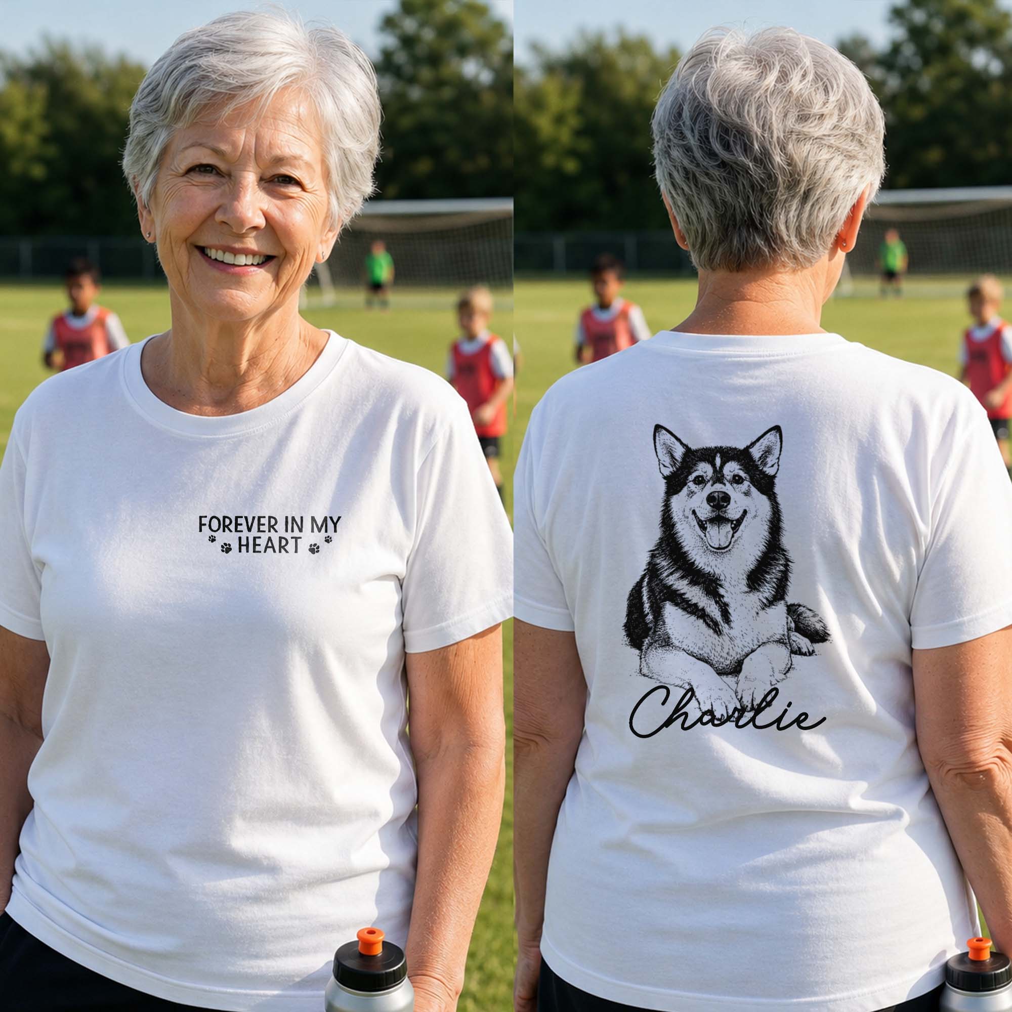 Personalized Tribute Dog Sketch T-Shirt Custom Gift for Dog Lover