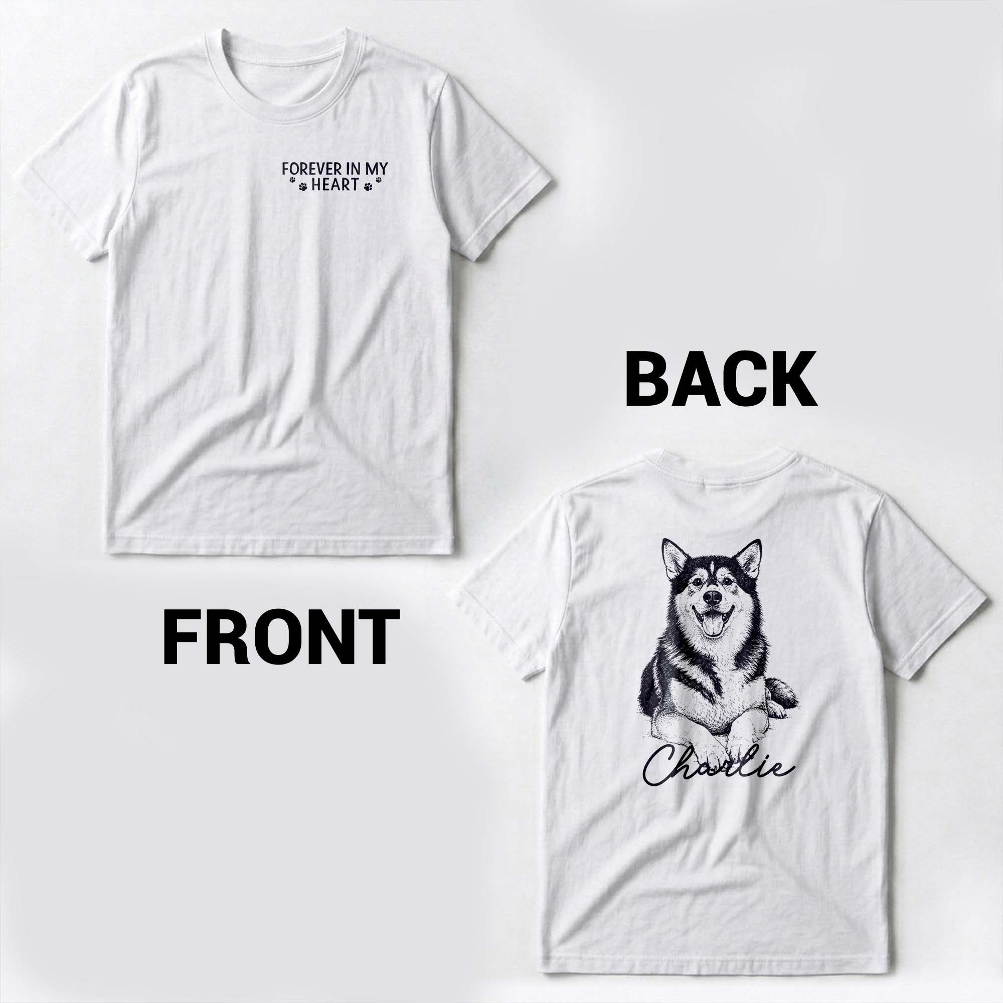 Personalized Tribute Dog Sketch T-Shirt Custom Gift for Dog Lover