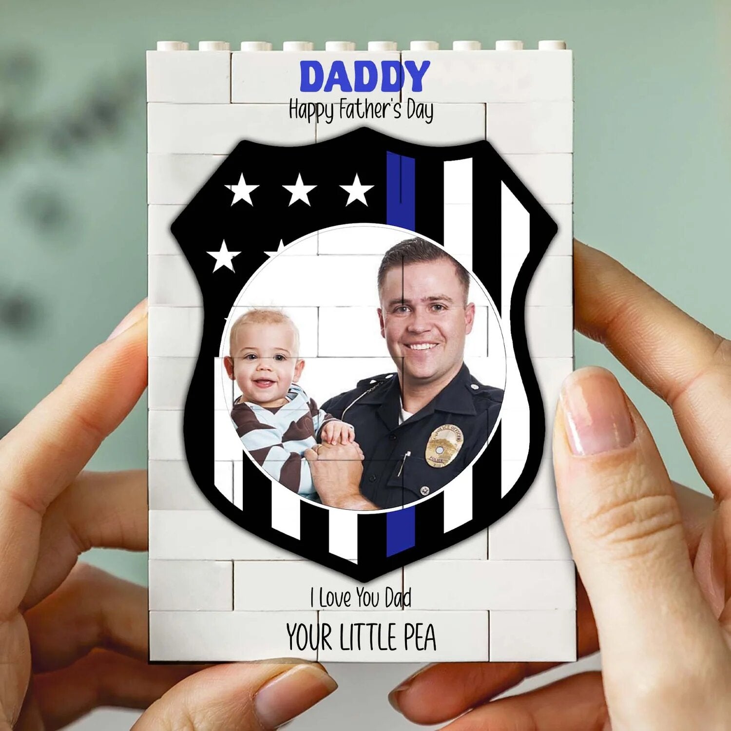Personalized Photo Brick Block Gift for Dad - Custom Father's Day Keepsake