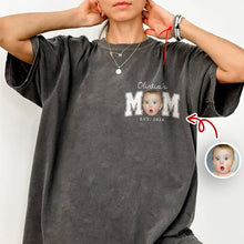 Load image into Gallery viewer, Personalized Baby Photo Comfort Shirt Custom Name Gift for Dad
