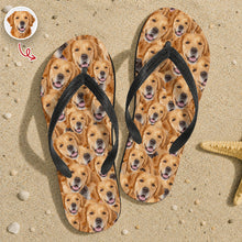 Load image into Gallery viewer, Custom Full Face Flip Flops Personalized Pet Photo Gift
