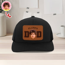 Load image into Gallery viewer, Personalized Leather Patch Dad Hat Custom Photo Gift for Father's Day
