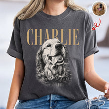 Load image into Gallery viewer, Custom Pet Face Comfort Shirt Vintage Style Gift for Dog Dad
