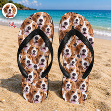 Load image into Gallery viewer, Custom Full Face Flip Flops Personalized Pet Photo Gift
