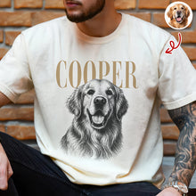Load image into Gallery viewer, Custom Pet Face Comfort Shirt Vintage Style Gift for Dog Dad
