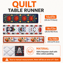 Load image into Gallery viewer, Personalized Halloween Quilt Table Runner Custom Name Family Gift
