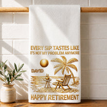 Load image into Gallery viewer, Personalized Funny Retirement Kitchen Towel Gift for Him
