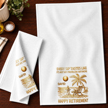 Load image into Gallery viewer, Personalized Funny Retirement Kitchen Towel Gift for Him
