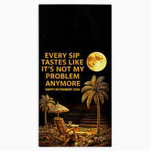 Load image into Gallery viewer, Personalized Microfiber Beach Towel Custom Name Funny Retirement Gift
