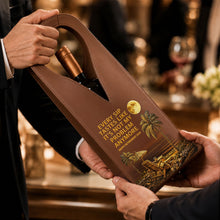 Load image into Gallery viewer, Personalized Leather Wine Bag Custom Name Gift for Retirement
