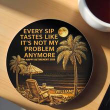 Load image into Gallery viewer, Personalized Ceramic Coaster Custom Name Retirement Gift
