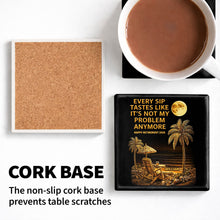 Load image into Gallery viewer, Personalized Ceramic Coaster Custom Name Funny Retirement Gift
