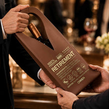 Load image into Gallery viewer, Personalized Leather Wine Bag Custom Name Gift for Retirement
