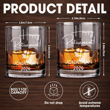 Load image into Gallery viewer, Personalized Custom Whiskey Glass Engraved Beach Chair Gift for Retirement
