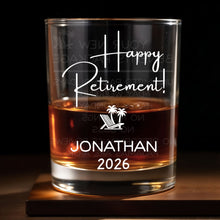 Load image into Gallery viewer, Personalized Custom Whiskey Glass Engraved Beach Chair Gift for Retirement
