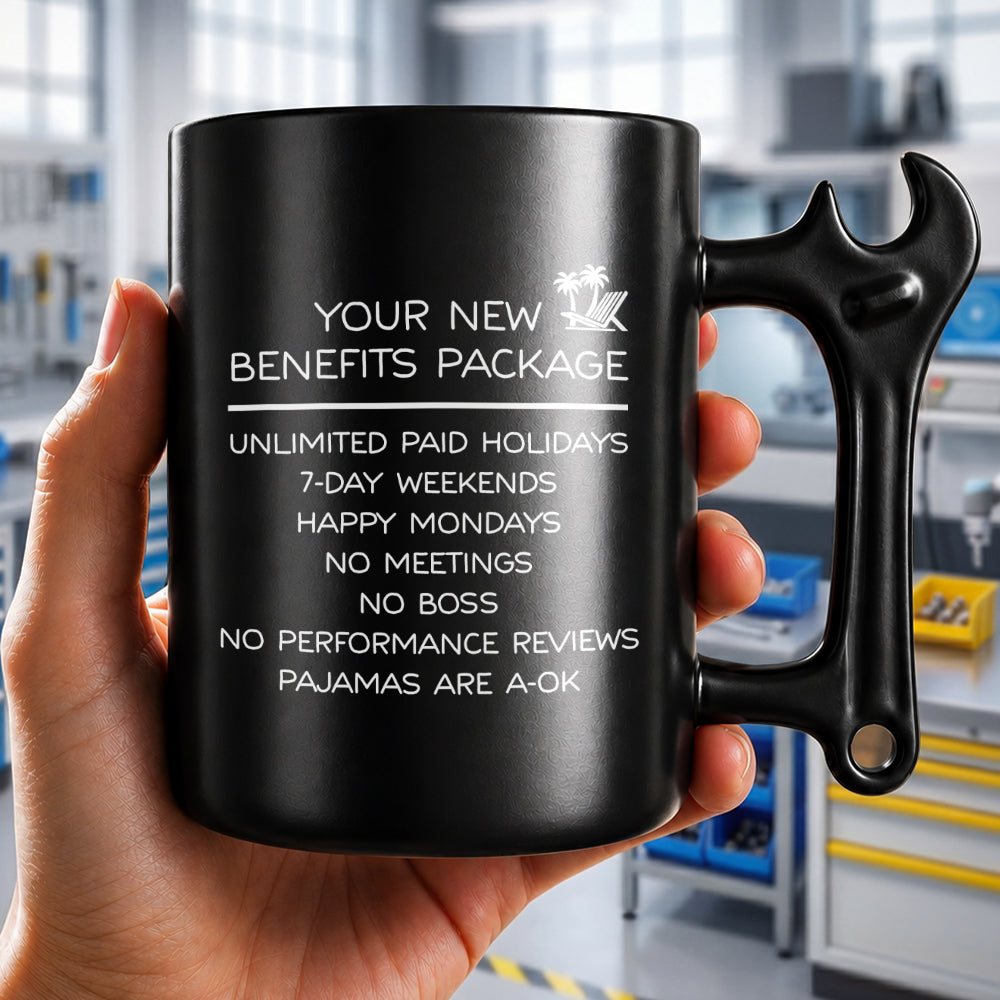 Personalized Wrench Handle Coffee Mug Custom Gift for Dad