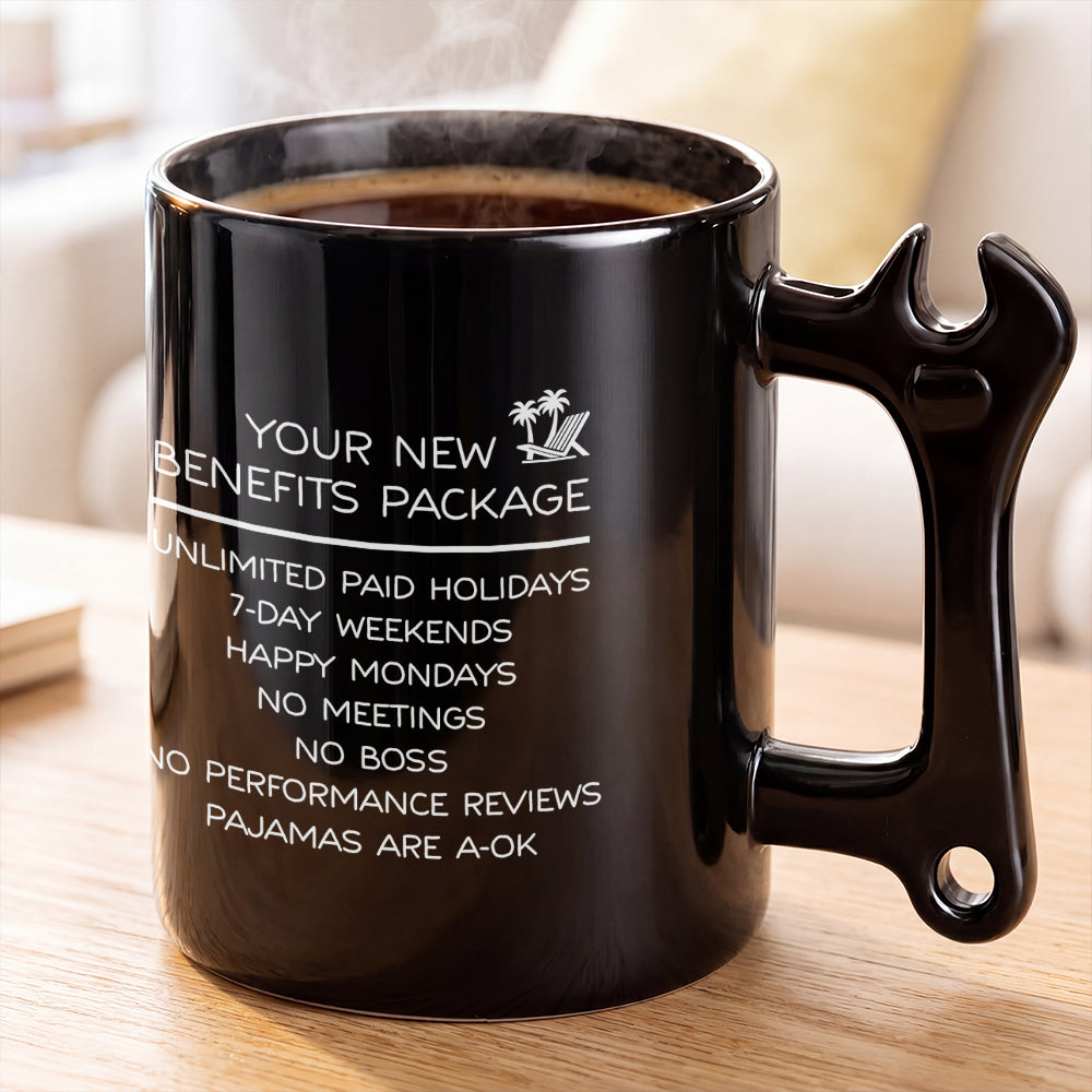 Personalized Wrench Handle Coffee Mug Custom Gift for Dad